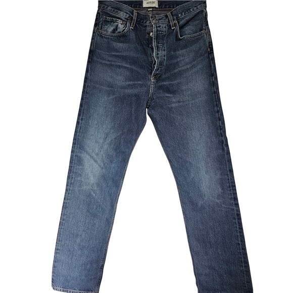 AGOLDE 90's Pinch Waist High Rise Straight Jeans size 27 A154-1206 button fly - Picture 1 of 14